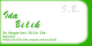 ida bilik business card